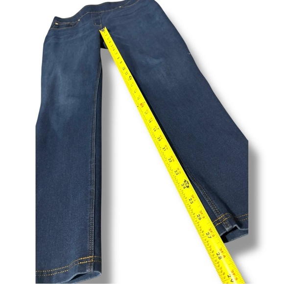 Luxe Denim Dark Indigo Wash Classic Skinny Straight Leg Stretch Women's Jeggings - Picture 12 of 16